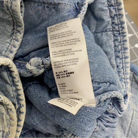 Free People Light Blue Quilted Bomber Jacket - Picture 4 of 10